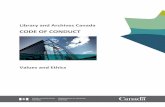 Library and Archives Canada · 5 1. Legislative context and application 1.1 Values and Ethics Code for the Public Sector The Values and Ethics Code for the Public Sector (VECPS) came