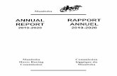 ANNUAL RAPPORT REPORT ANNUEL · Manitoba. ANNUAL REPORT . 2019-2020. RAPPORT ANNUEL . 2019-2020 . Manitoba Horse Racing . Commission Commission hippique du . Manitoba
