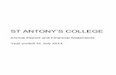 ST ANTONY’S COLLEGEd307gmaoxpdmsg.cloudfront.net/.../St_Antonys.pdf · 2015-02-20 · ST ANTONY’S COLLEGE Governing Body, Officers and Advisers Year ended 31 July 2014 1 MEMBERS