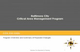 Baltimore City Critical Area Management Program · CCB #20-0506/ Baltimore City Critical Area Management Program –Critical Area, Map, and Zoning Baltimore City Department of Planning