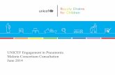 UNICEF Engagement in Pneumonia Malaria Consortium ... · Malaria Consortium Consultation June 2014 . Outline About UNICEF ... Results Matrix , PS) Results-based management, reporting