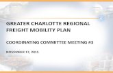 GREATER CHARLOTTE REGIONAL FREIGHT MOBILITY PLAN...Intermodal Connections Performance Measures Goals Addressed Freight Impacted, Related or Focused Quantifiable and Trackable n Stakeholder