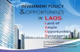 OPPORTUNITIES IN LAOS network-4th 2014-Laos.pdfLaos Population 6,5 million (2012) Land Area 236,800 sq.km Text growth rate Laos GDP by Sector Agriculture: 26,0% Industry: 31,2% Services: