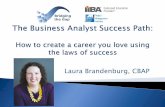 Laura Brandenburg, CBAP · 20 Give up Take on Collaborative conversations Powerful models Building relationships Responsibilities you want Constant email checking Endless model