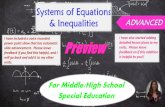 Systems of Equations & Inequalities · Systems have the same unknown variables whether you are using equations or inequalities. The X and the Y represent the same thing in both equations.