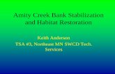 Amity Creek Bank Stabilization and Habitat Restoration · Amity Creek Bank Stabilization and Habitat Restoration Keith Anderson TSA #3, Northeast MN SWCD Tech. Services