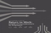 RETURN TO WORK CHECKLIST - Cottingham & Butler€¦ · The following checklist includes various actions employers may consider when reopening their physical work locations. This document