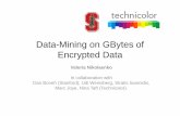 Data-Mining on GBytes of Encrypted Data · Data Mining • Classification • Regression • Clustering • Summarization: linear regression: matrix factorization • Dependency modeling