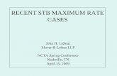 RECENT STB MAXIMUM RATE CASES - Slover & Loftus, LLP · 2012-03-16 · • STB finds challenged rates (base rates plus fuel surcharges) exceed the 180% JT in 2006 and 1Q2007 • Rates