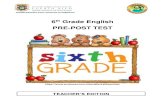 6th Grade English PRE-POST TEST - Post Test ENGLISH... · TEACHER’S EDITION 6th Grade – 5English Expectation: 6.R.5L - Explain how a series of chapters, scenes, or stanzas fit