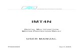 IMT4N - seb-barlassina.it · divisione elettronica e sistemi imt4n digital multifunction motor protection relay user manual p500d808 april 2005