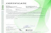 CERTIFICATE · Certificate number: 71-100952. ANNEX TO KEMA-KEUR CERTIFICATE 71-100952 page 1of 2 DEKRA Certification B.V. Meander 1051, 6825 MJ Arnhem P.O. Box 5185, 6802 ED Arnhem,