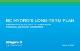 BC HYDRO’S LONG-TERM PLAN · 3/12/2015  · 2. Pursue bridging options for capacity (e.g., market purchases and power from the Columbia River Treaty). 3. Advance transmission reinforcement