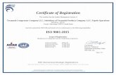 Certificate of Registration - Tecumseh Products · Certificate of Registration This certifies that the Quality Management System of Tecumseh Compressor Company LLC, Subsidiary of