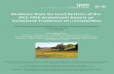 Guidance Note for Lead Authors of the · 2018-05-22 · INTERGOVERNMENTAL PANEL ON CLIMATE CHANGE These guidance notes are intended to assist Lead Authors of the Fifth Assessment