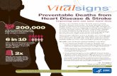 September 2013 Preventable Deaths from Heart Disease & Stroke · heart disease, stroke, chronic rheumatic heart disease, and hypertensive disease in people under age 75, although