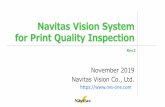 Navitas Vision System for Print Quality Inspection · 2019-12-04 · Barcode Recognition and Collation, OCR, Print quality 10 Inspect-2：Variable, Non-variable & Color Pinhole Character