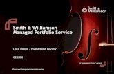 Smith & Williamson Managed Portfolio Service · The portfolio objective has a focus on generating income, whilst also aiming to grow the capital value by more than inflation. The