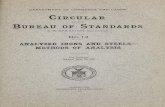 Circular of the Bureau of Standards no. 14 2nd edition ... · DEPARTMENTOFCOMMERCEANDLABOR Circular OFTHE BureauofStandards S.W.STRATTON,Director No.14 ANALYZEDIRONSANDSTEELS— METHODSOFANALYSIS