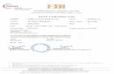 CentralAccrediation ror ISO/IEC 17025: 200.4 by Dakks. G. rmany TEST CERTIFICATE Supplier Contact Material Code Job start date Walker Footwear Industries Ltd. Job No. Date of Entrv