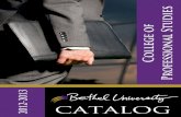The Catalog of the Bethel University College of Professional€¦ · Bethel’s Theological Department, which had become the Cumberland Pres-byterian Theological Seminary, moved to