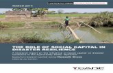 THE ROLE OF SOCIAL CAPITAL IN DISASTER RESILIENCE · DISASTER RESILIENCE A research report on the influence of social capital on disaster resilience in the Ayerwaddy Delta, Myanmar