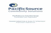 Progress Report | September 2018 · 2020-06-27 · Transformation and Quality Strategy Progress Report CCO: PacificSource Columbia Gorge Page 3 of 27 Last updated: 9/27/2018 A. Project