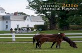 ANNUAL 2016 Financial Report - University of Vermont · Management’s Responsibility for the Financial Report e accompanying financial statements of the University of Vermont and