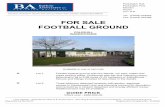 FOR SALE FOOTBALL GROUND - Barlow Associates · 2011-01-20 · Coleshill Town Football Club. The Colts are responsible for maintenance of the premises and keep all bar receipts. Coleshill