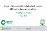 Repair of Concrete Utility Poles With the Use of Migrating ...Project execution Corrosion Testing. 2016 ICRI Kick-Off Party | February 1, 2016 Concrete Lighting Poles • Location:
