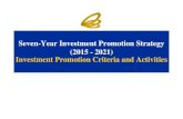 4 Regions Seminar New Investment Promotion … Regions Seminar...(2015 - 2021) Investment Promotion Criteria and Activities 2 To promote valuable investment, both investment in Thailand