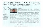 St. Cyprian Church · 2019-05-14 · on Palliative are and Hospice. Other outreach included weekly communion services to the sick and homebound in area nursing homes and senior residences.