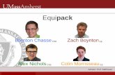Equipack - UMass Amherst€¦ · Backpack will give the user new insight on backpack pressure allowing them to correctly fit the pack Backpack will notify user of excessive weight,