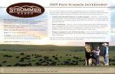 2019 Paid Summer Internship - North Dakota State University · Aaron & Sheyna Strommen, strommen@westriv.com Application Deadline: April 15, 2019. Strommen Ranch is a purebred Angus