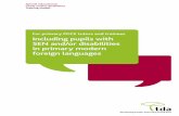 Including pupils with SEN and/or disabilities in primary MFLIntroduction This booklet gives tutors and trainees information about subject-specific issues in the modern foreign languages