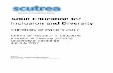 Adult Education for Inclusion and Diversity€¦ · Introduction The 46th SCUTREA Conference: Adult Education for Inclusion and Diversity Adult education matters. It matters at home,