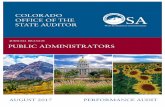 JUDICIAL BRANCH PUBLIC ADMINISTRATORS · 8/30/2017  · The Colorado Probate Code also created the position of Public Administrator, which serves in the roles of personal representative,