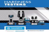 HARDNESS TESTERS - EACAMPOS · a Vickers hardness test the distance between indentations must be more than 2.5 indentation diameters apart to avoid interaction between the work-hardened