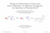 Temporary Restraints to Overcome Steric Obstacles: An ...ccc.chem.pitt.edu/wipf/Current Literature/Chris_R_3.pdf · Chris Rosenker @ Wipf Group Page 8 of 13 12/5/2010. Synthesis of