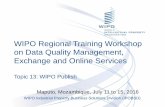 WIPO Regional Training Workshop on Data Quality Management, Exchange and Online Services · 2016-08-03 · Exchange and Online Services Topic 13: WIPO Publish Maputo, Mozambique,