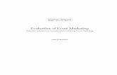 Evaluation of Event Marketing - COnnecting REpositories · Event Marketing activities in 2001 and billions on sponsorship.1 Event Marketing is not a new concept, and different forms