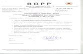 Ghana Stock Exchange - 019 BOPP unaudited results for th… · Benso Oil Palm Plantation Limited Unaudited Statement of Changes in Equity as at 31 December, 2015 (All amounts are