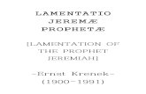 LAMENTATIO JEREMÆ PROPHETÆ - LAMENTA… · [1.1] Incipit lamentatio Jeremiæ Prophetæ [Here begins the lamentation of the Prophet Jeremiah.] Lectio Prima [First Lesson] [1.2] ALEPH.