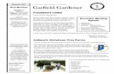 December 2016 Garfield Gardenerindygpmga.com/wp-content/uploads/2017/01/2016... · December 2016 Hello Fellow Gardeners: As we approach the holiday season, let's all stop for a moment