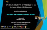 28Th LINEAR ACCELERATOR CONFERENCE (LINAC 16)...Electron Linac Upgrade for ThomX Project L. Garolfi (LAL) – LINAC 16, 09/29/2016 2 ThomX project French project led by LAL (budget: