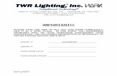 IMPORTANT!!! - TWR Lighting, Inc. · 2018-11-20 · AA2/3MLED CONTROLLER M.A-2017 - AA23MLED 9-8-04 – REV 2-21-17 2.2.2 Connect the wire from the photocell to terminal block TB2