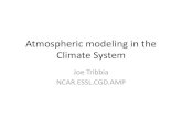 Atmospheric modeling in the Climate System · Atmospheric modeling in the Climate System Joe Tribbia NCAR.ESSL.CGD.AMP. The climate represents a coupled system consisting of an atmosphere,