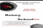 Clarinda Return to Learn #7 (1) · • Frequent hand washing opportunities will be provided for students and staff. • Bubblers are closed but refillable water stations are open.