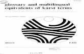 Glossary and multilingual equivalents of karst terms; 1972SC/Vs/440 glossary and multilingual equivalents of karst terms Distribution : limited SC/WS/440 Paris, November 1972