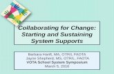 Collaborating for Change: Starting and Sustaining System ... · Collaborating for Change: Starting and Sustaining System Supports Barbara Hanft, MA, OTR/L FAOTA Jayne Shepherd, MS,